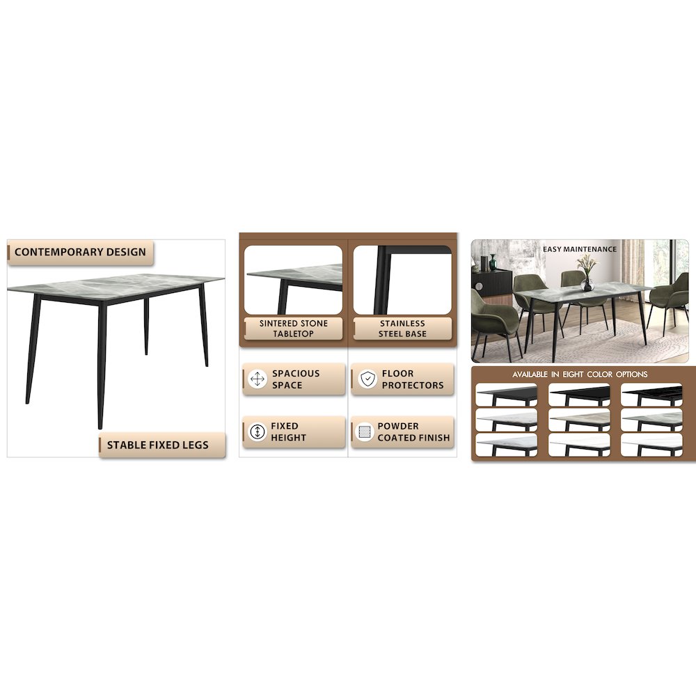 Zayle Series Modern Dining Table. Picture 36