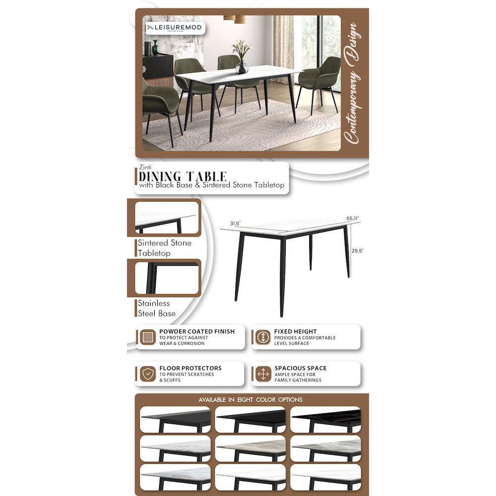 Zayle Series Modern Dining Table. Picture 1