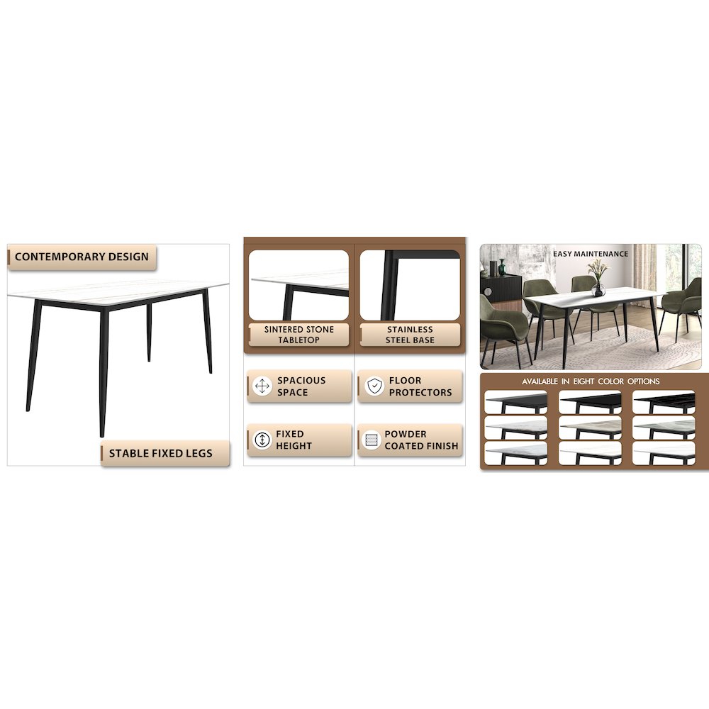 Zayle Series Modern Dining Table. Picture 36