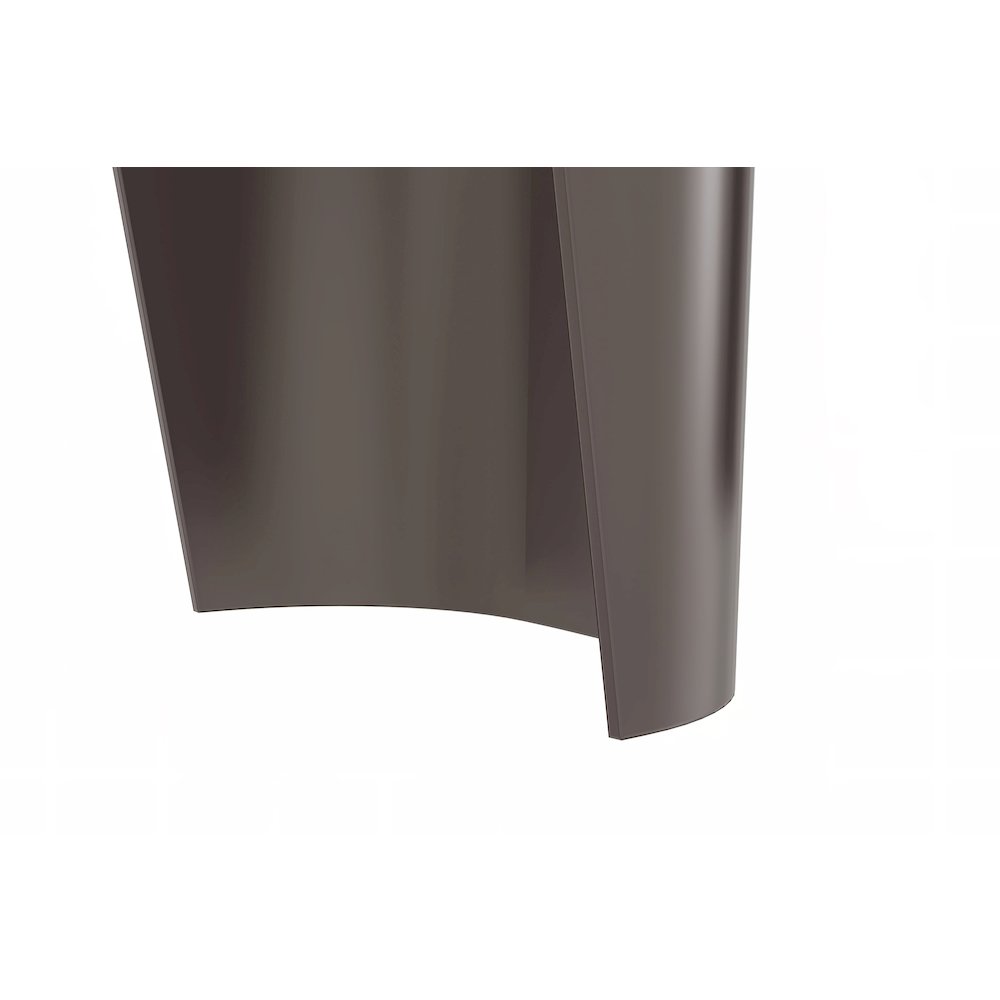 Dining Table Champagne Gold Stainless steel Base, With 62" Deep Grey. Picture 10