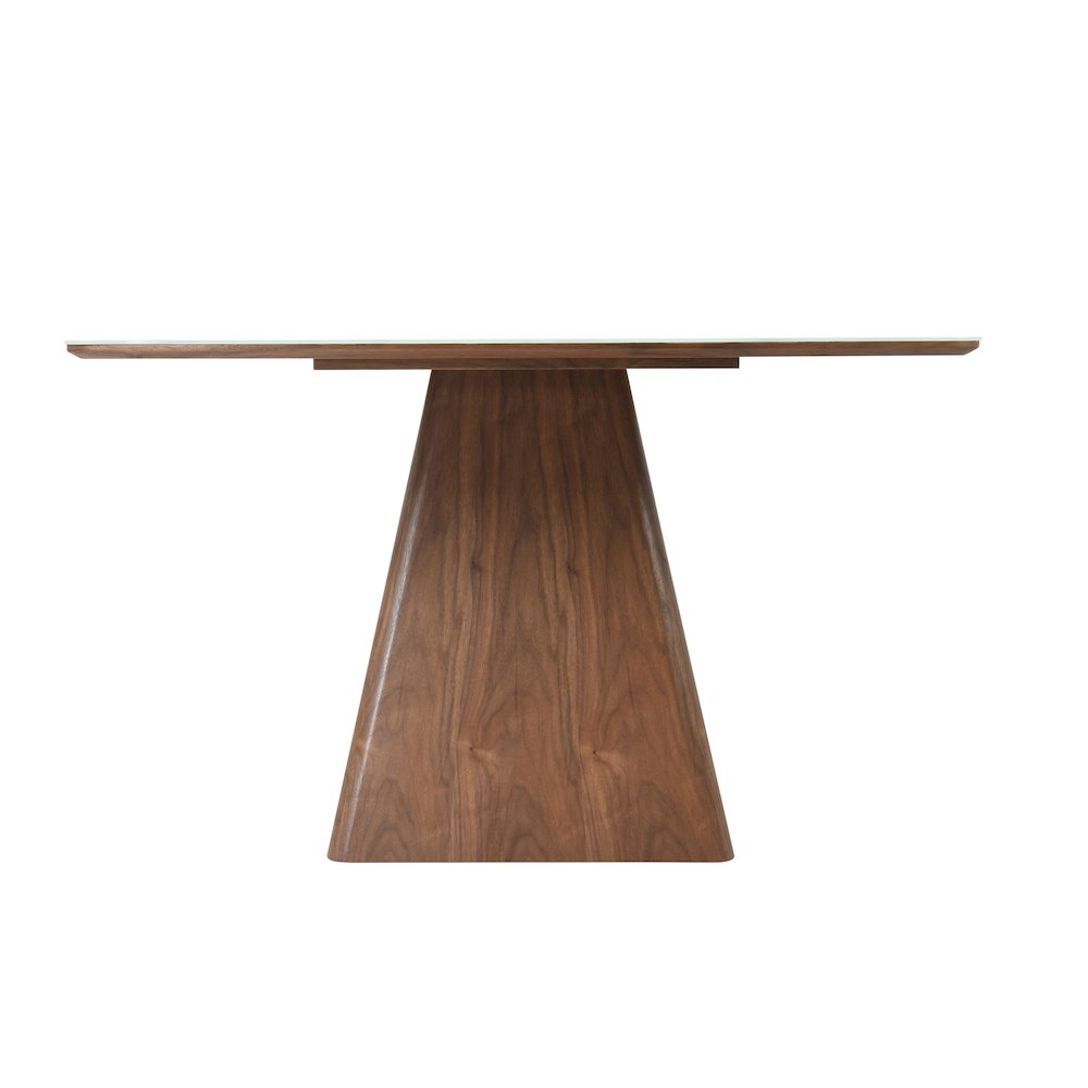 Modern Dining Wooden Square Dining Table Walnut With Marbled Top. Picture 16