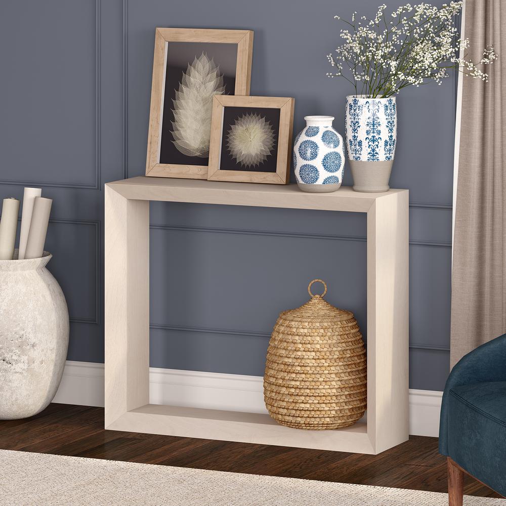 Osmond 36" Wide Rectangular Console Table in Alder White. Picture 4