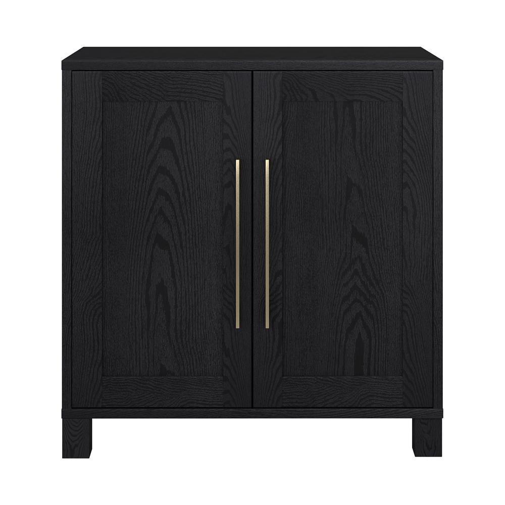 Chabot 28" Wide Rectangular Accent Cabinet in Black Grain. Picture 1