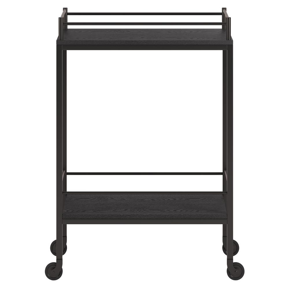 Barnes 23.5'' Wide Rectangular Bar Cart in Black Grain. Picture 3