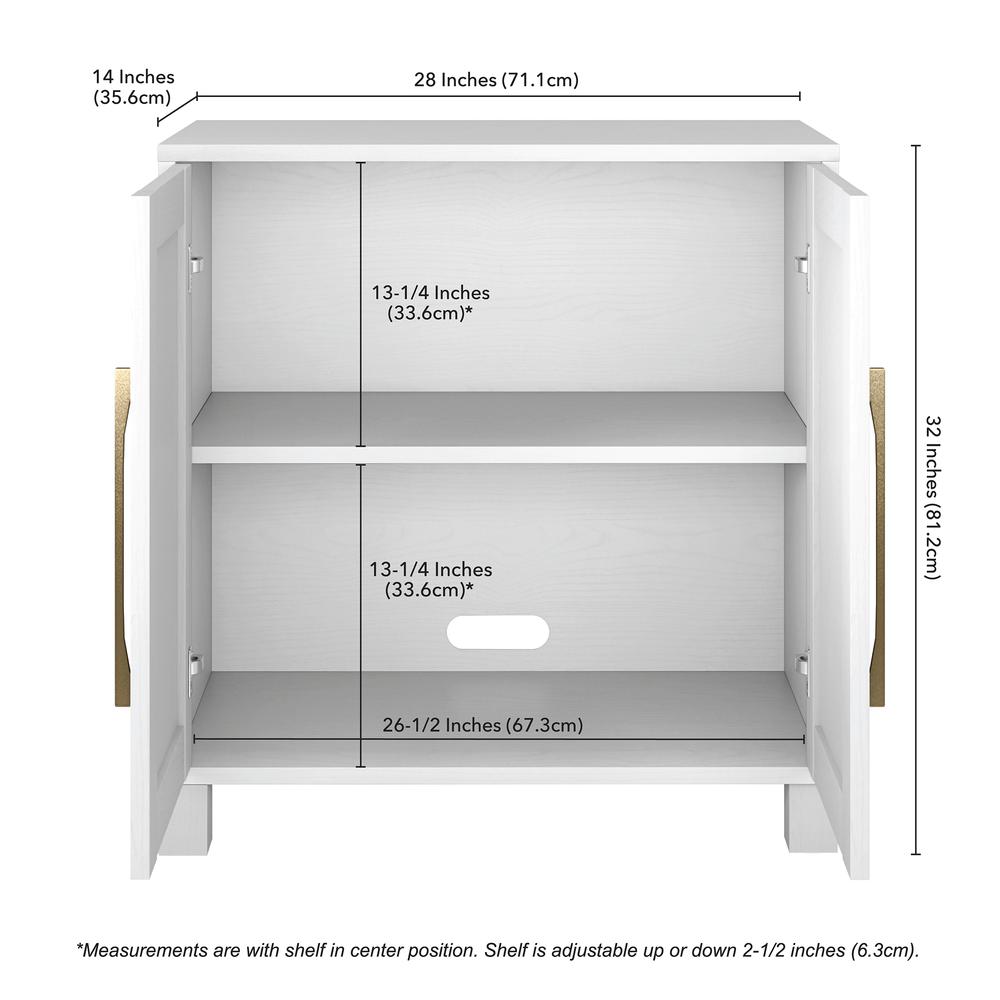 Chabot 28" Wide Rectangular Accent Cabinet in White. Picture 5