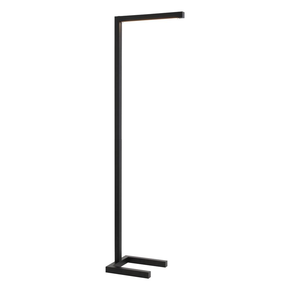 Malin 52" Tall Integrated LED Floor Lamp with Metal Shade in Blackened Bronze. Picture 2