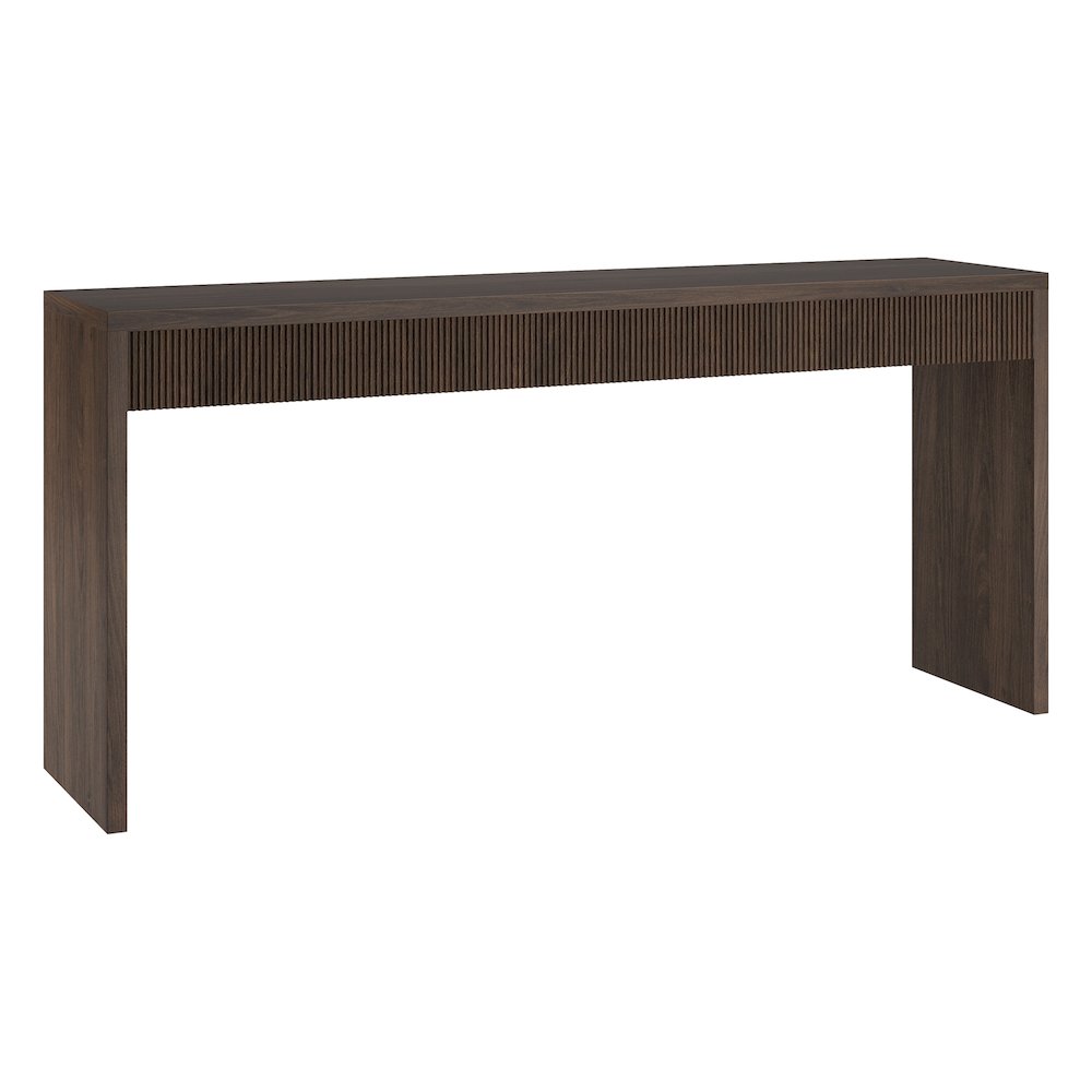 Lawrence 64" Wide Rectangular Console Table in Alder Brown. Picture 1