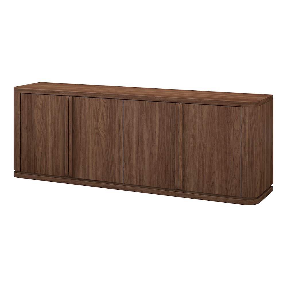 Henn&Hart TV Stand for TVs up to 75'' with 2 Storage Cabinets, Adjustable. Picture 4
