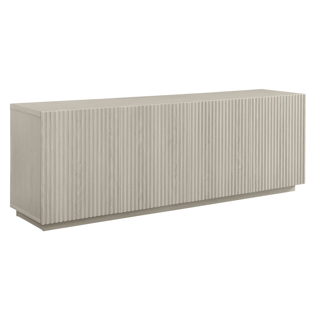 Tyler Rectangular TV Stand for TV's up to 78" in Alder White. Picture 1