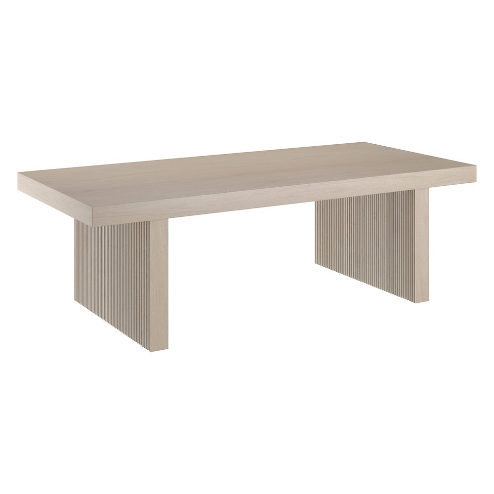 Soren 48" Wide Rectangular Coffee Table in Alder White. Picture 1