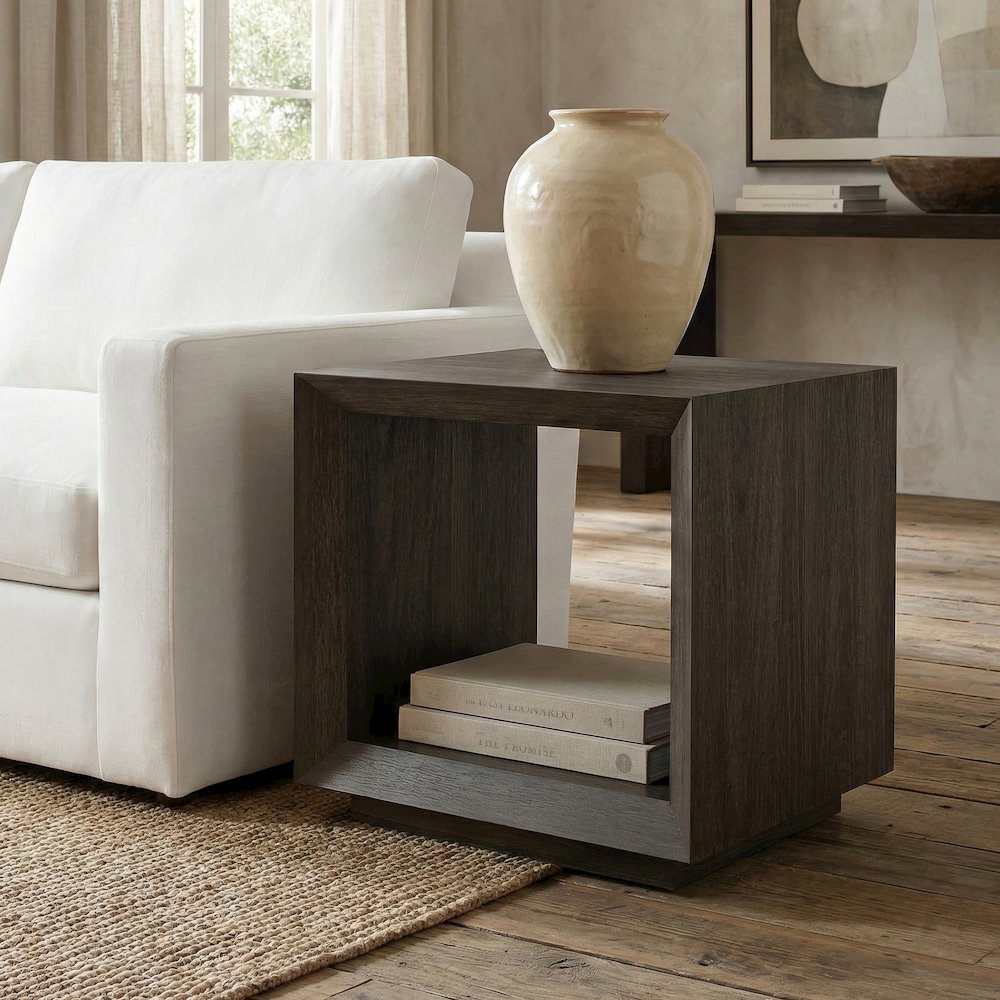 Henn&Hart 22'' Modern Rectangular End Table Side Table, Nightstand with Open. Picture 4