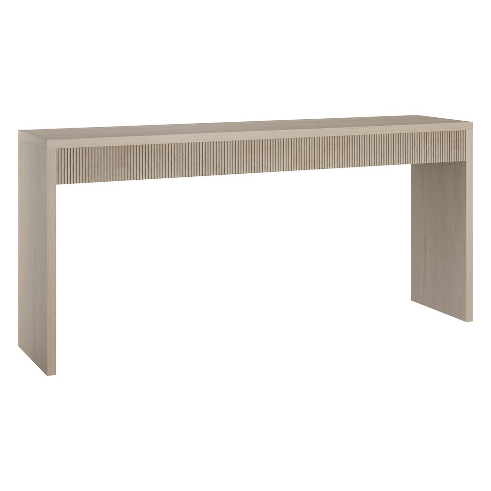 Lawrence 64" Wide Rectangular Console Table in Alder White. Picture 1