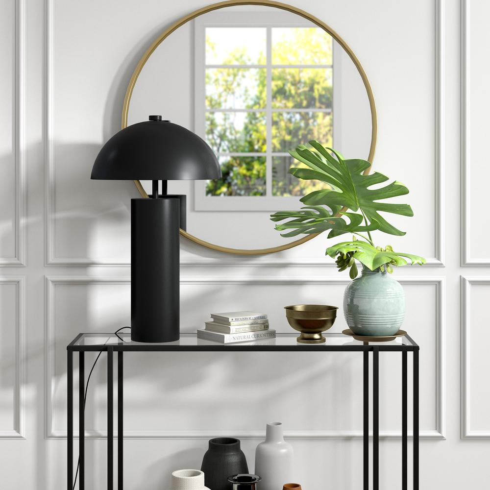 York 27" Tall Table Lamp with Metal Shade in Blackened Bronze/Blackened Bronze. Picture 3