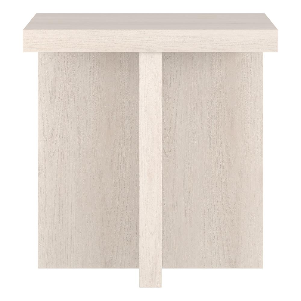 Elna 22" Wide Square Side Table in Alder White. Picture 3