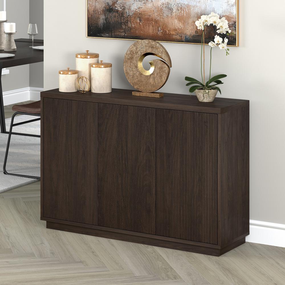 Alston 48" Wide Rectangular Buffet Table in Alder Brown. Picture 3