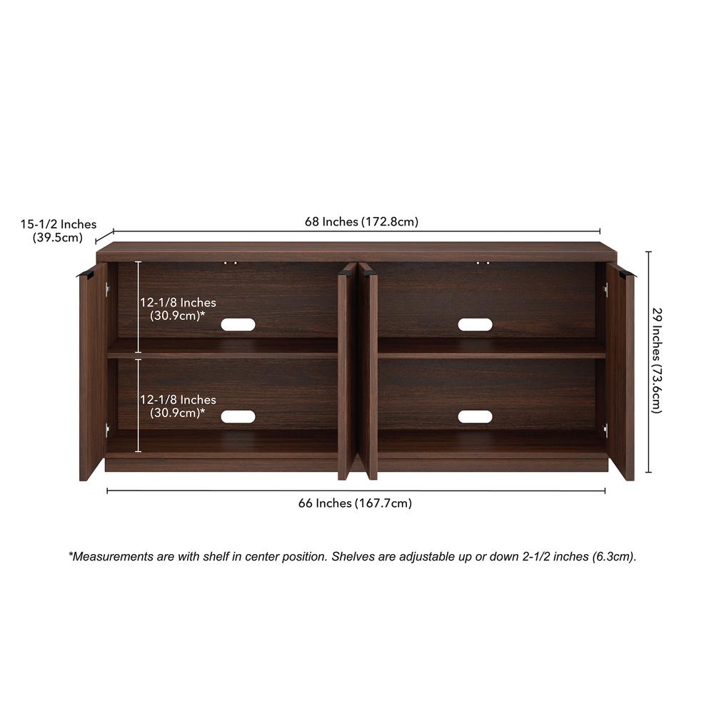 Mansfield 68" Wide Rectangular Buffet Table in Alder Brown. Picture 5