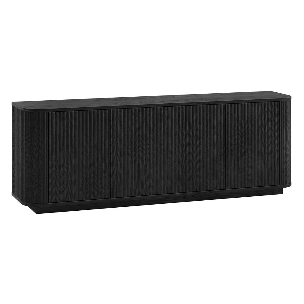 Canton Rectangular TV Stand for TV's up to 75" in Black Grain. Picture 1