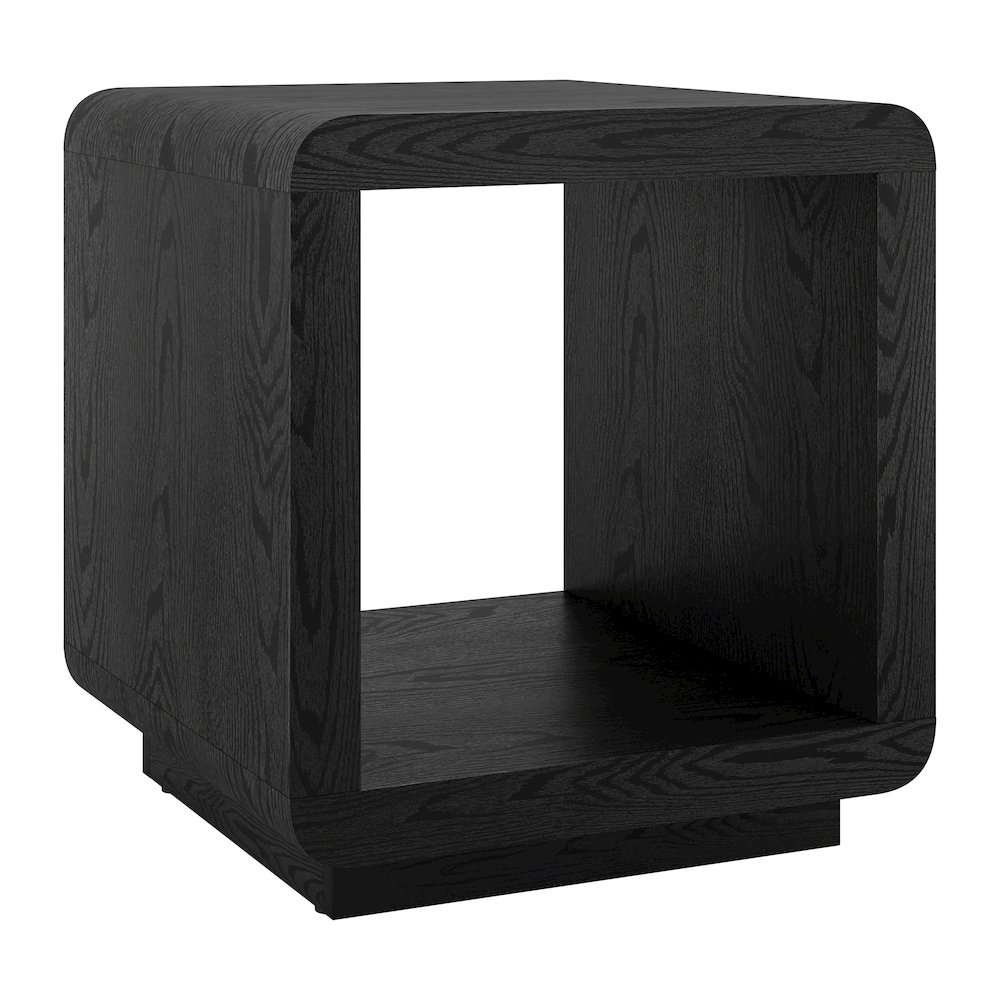 Henn&Hart 20" Modern Square End Table, Side Table, Nightstand with Plinth Base. Picture 1