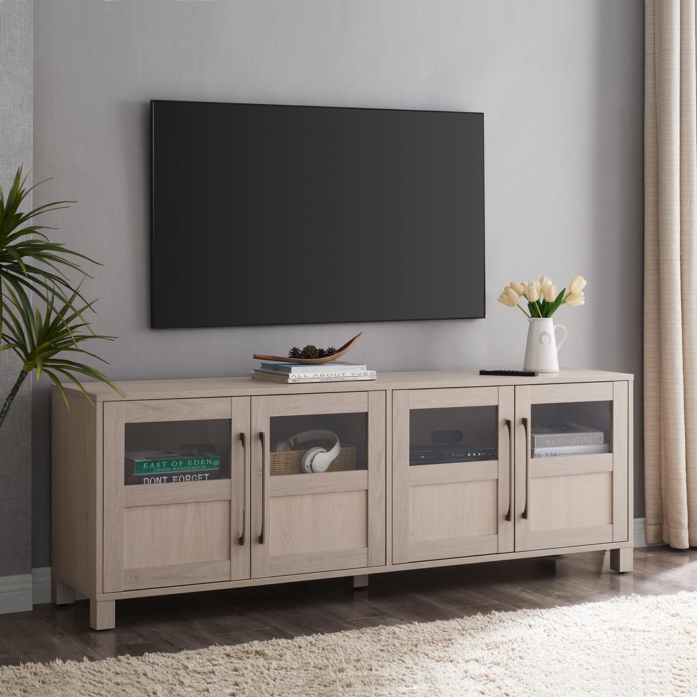 Holbrook Rectangular TV Stand for TV's up to 75" in Alder White. Picture 4