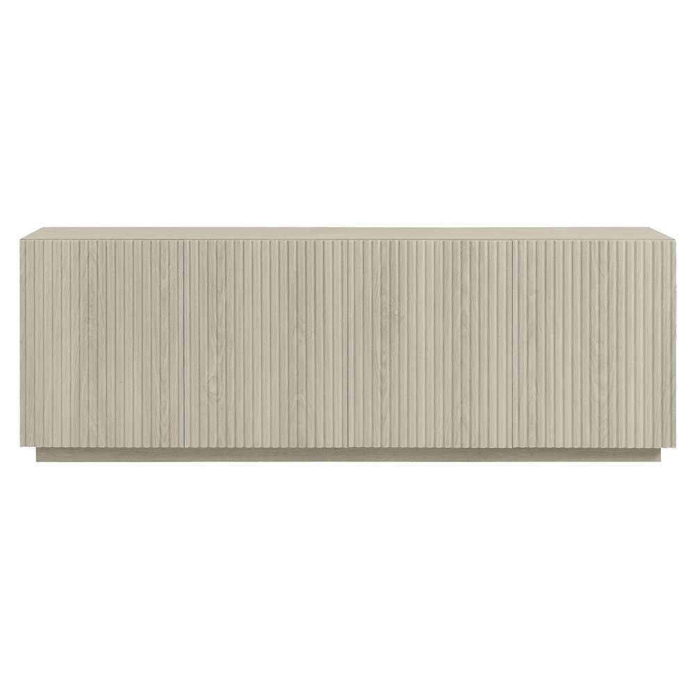 Tyler Rectangular TV Stand for TV's up to 78" in Alder White. Picture 2
