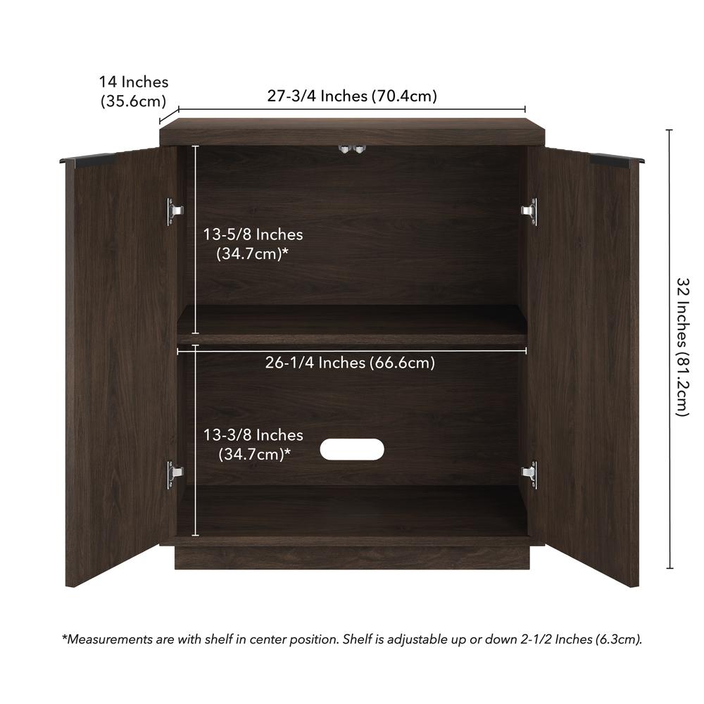Mansfield 28" Wide Rectangular Accent Cabinet in Alder Brown. Picture 5