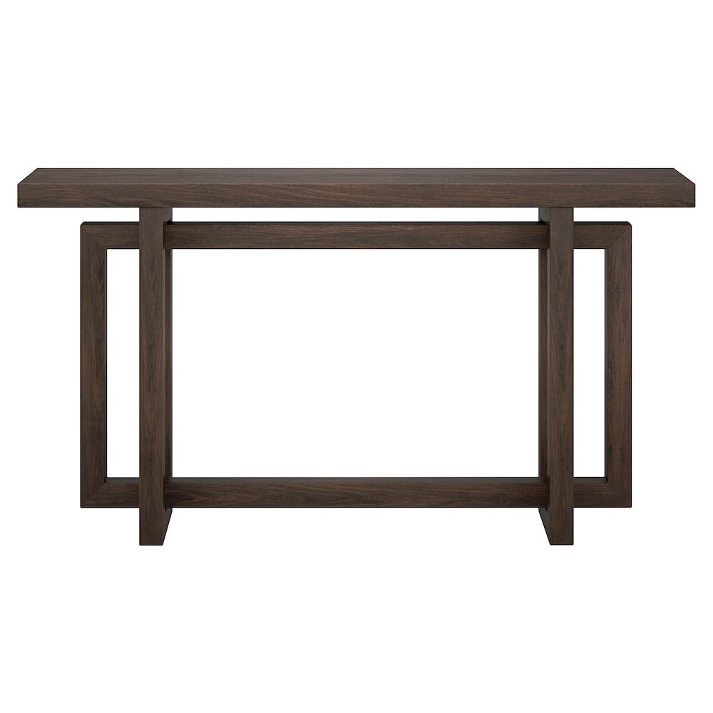 Breslow 55" Wide Rectangular Console Table in Alder Brown. Picture 2
