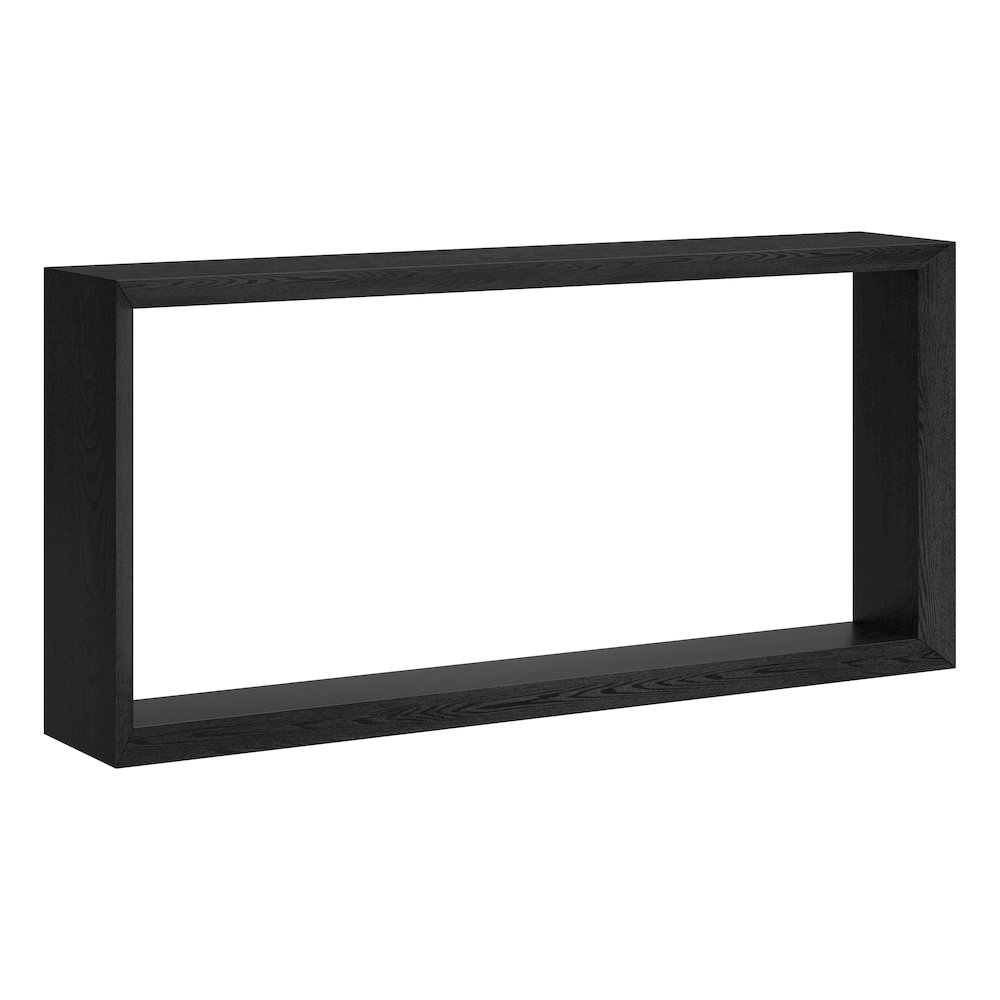 Osmond 64" Wide Rectangular Console Table in Black Grain. Picture 1