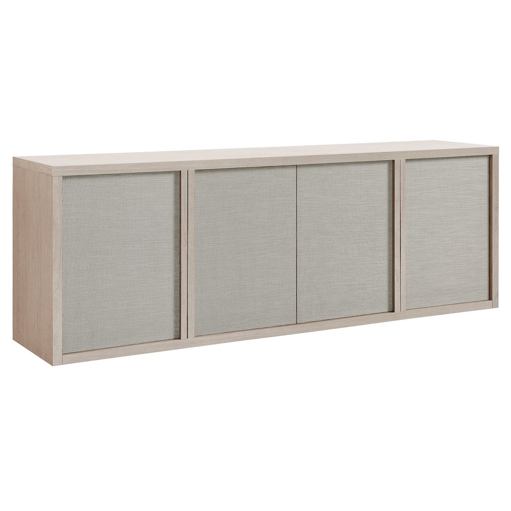Kai Rectangular TV Stand for TV's up to 75" in Alder White. Picture 1
