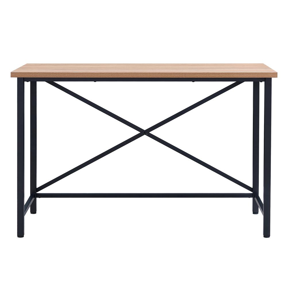 Martina Rectangular 47.5'' Wide Desk in Black/Golden Oak. Picture 3