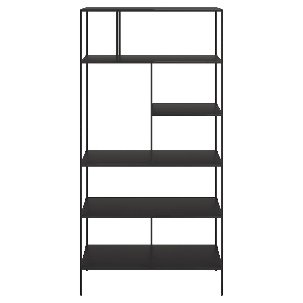 Winslow 72" Tall Rectangular Bookcase in Blackened Bronze. Picture 1