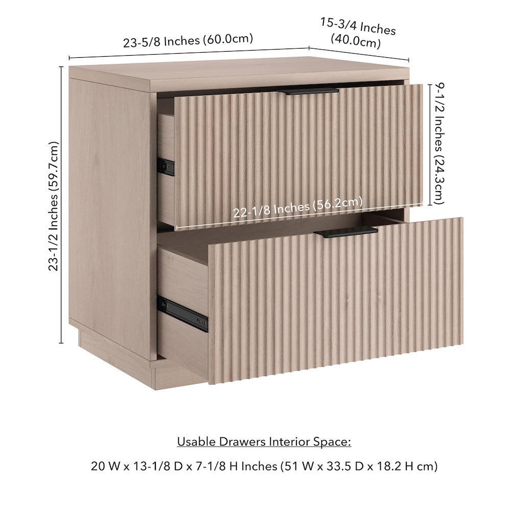 Yarden 24" Wide Rectangular Nightstand in Alder White. Picture 5