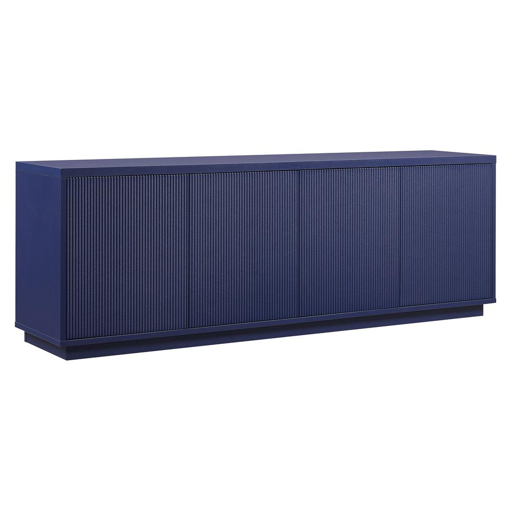 Hanson Rectangular TV Stand for TV's up to 70" in Dark Blue. Picture 1