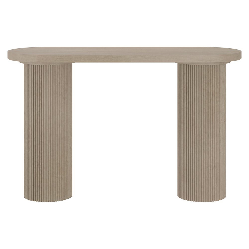 Henn&Hart 55" Wooden Rectangular Fluted Console Table, Ribbed Entryway Table. Picture 2