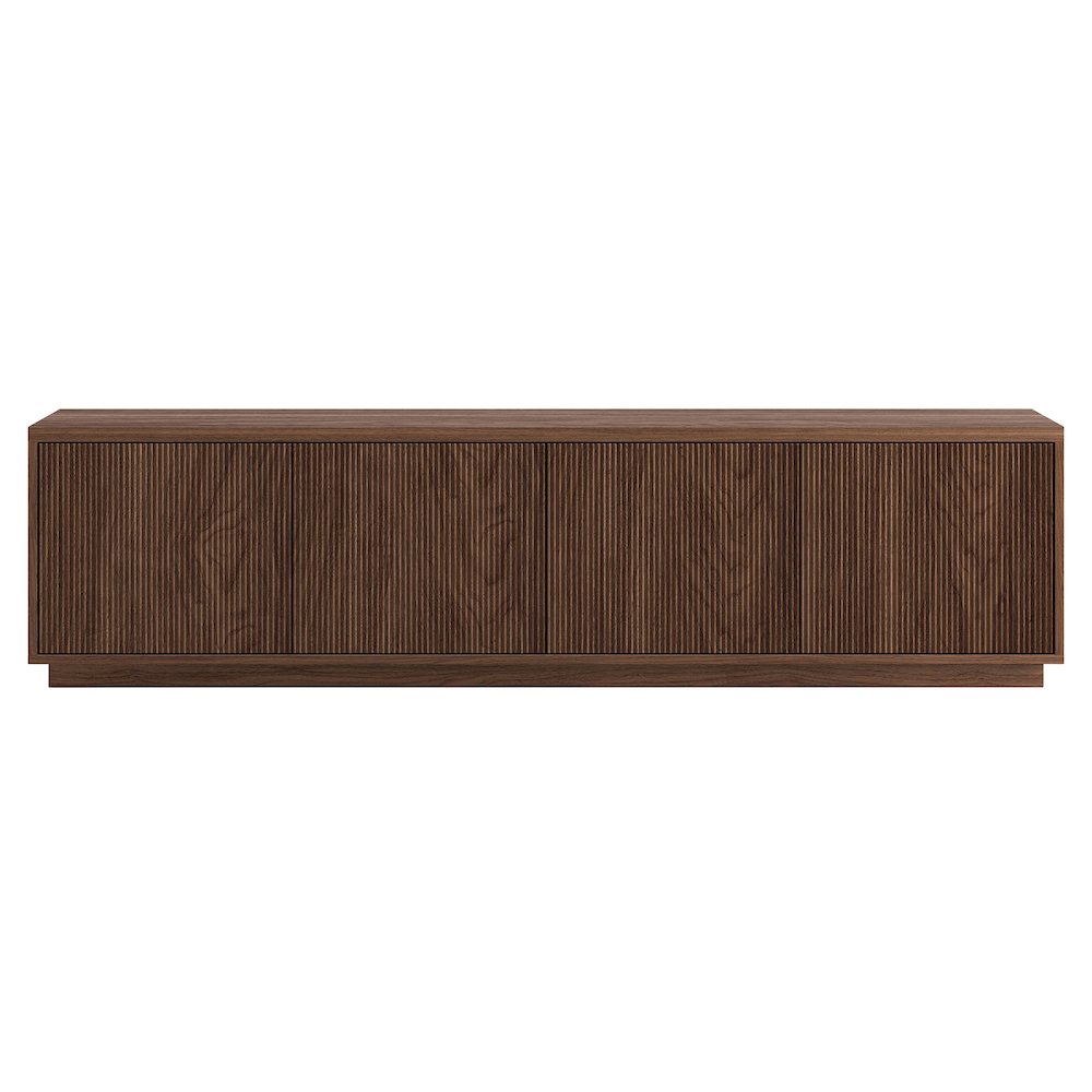 Hanson Rectangular TV Stand for TV's up to 85" in Satin Walnut. Picture 2