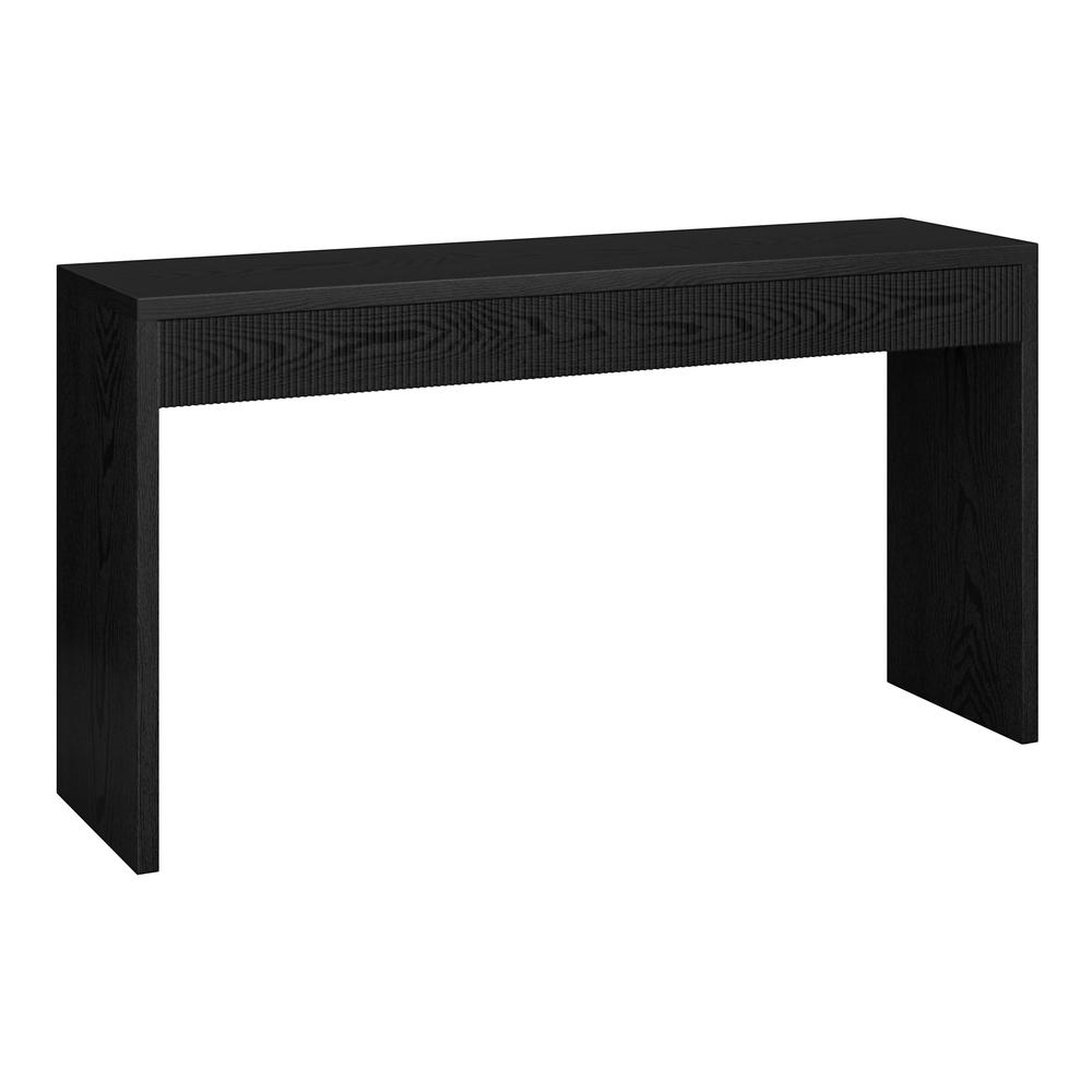 Lawrence 55" Wide Rectangular Console Table in Black Grain. Picture 1