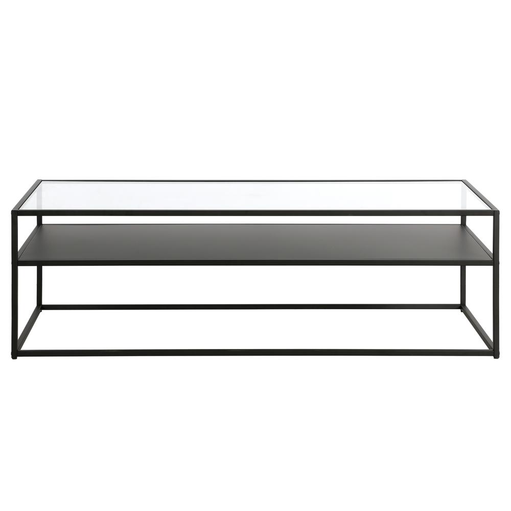 Ada 54'' Wide Rectangular Coffee Table in Blackened Bronze. Picture 3