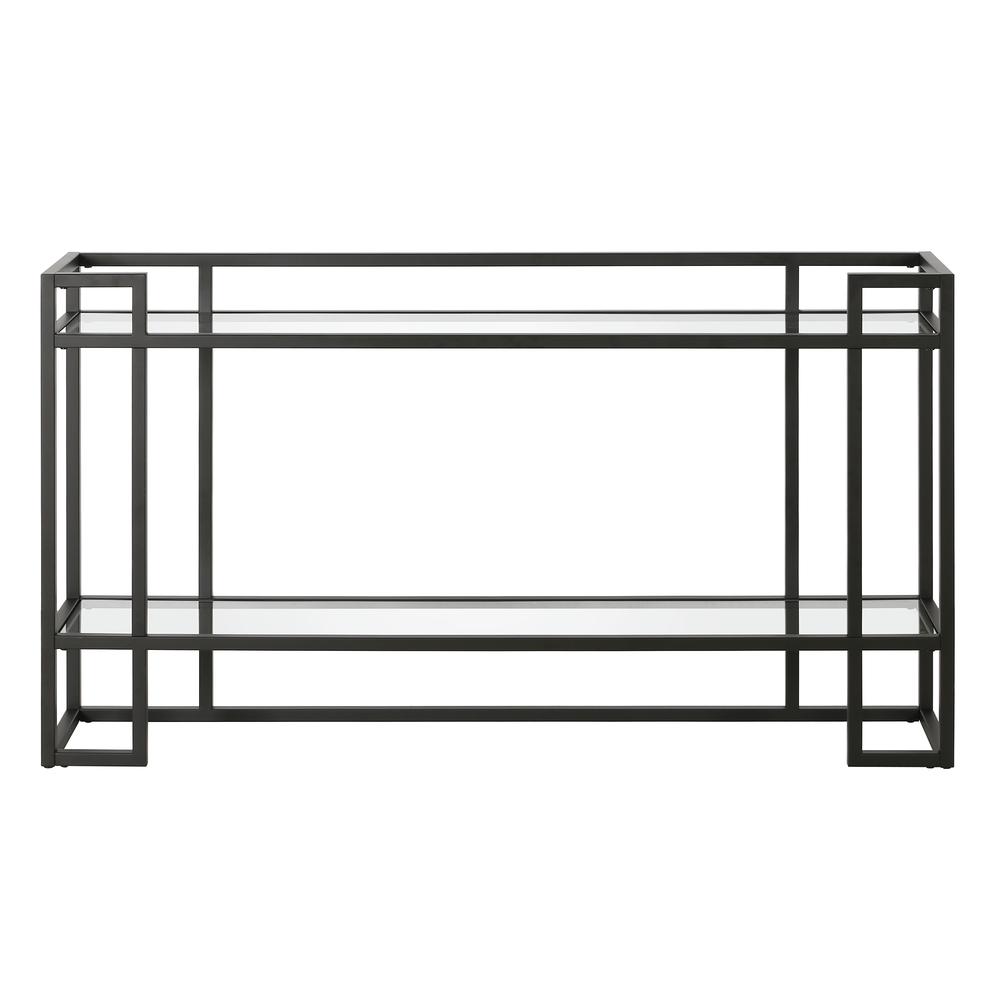 Uriel 52'' Wide Rectangular Console Table in Blackened Bronze. Picture 4