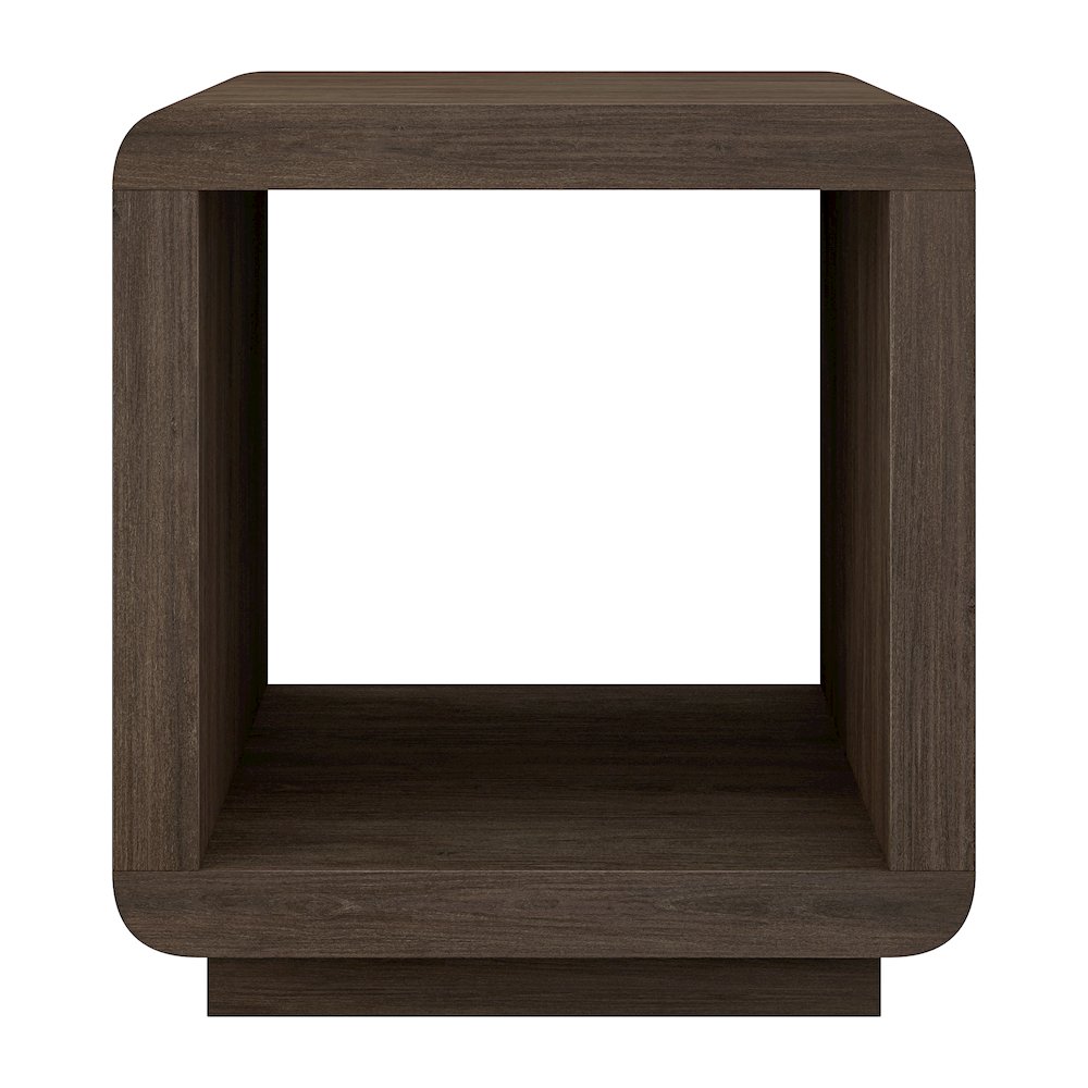 Henn&Hart 20" Modern Square End Table, Side Table, Nightstand with Plinth Base. Picture 3