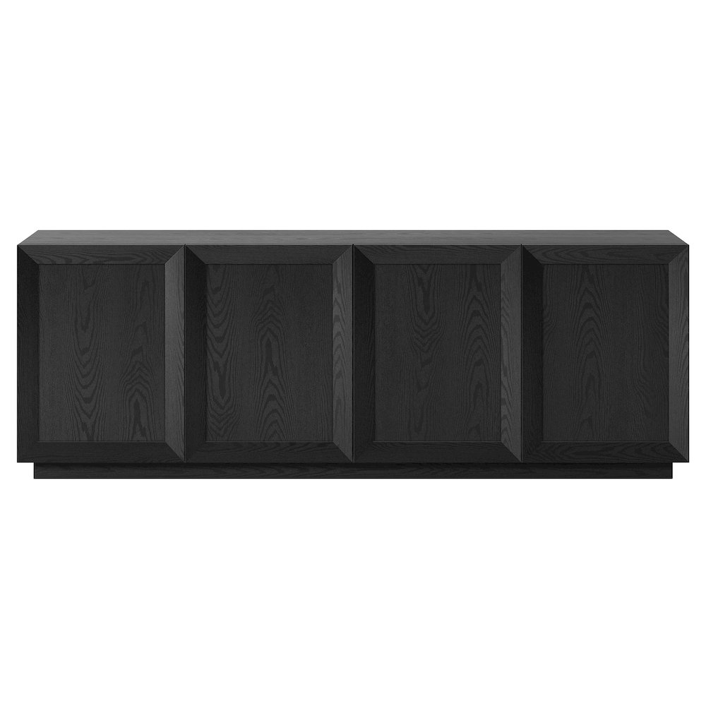Morse Rectangular TV Stand for TV's up to 75" in Black Grain. Picture 2