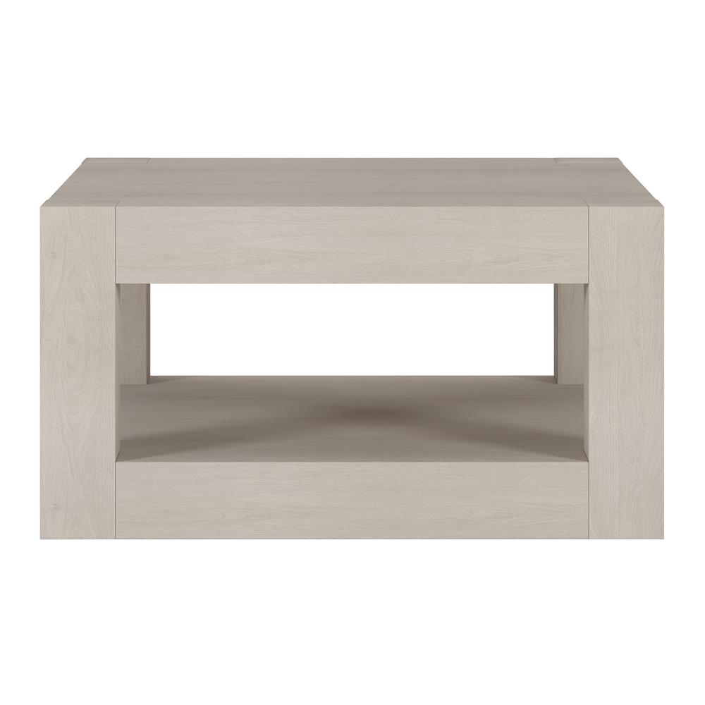 Hughes 32" Wide Square Coffee Table in Alder White. Picture 3
