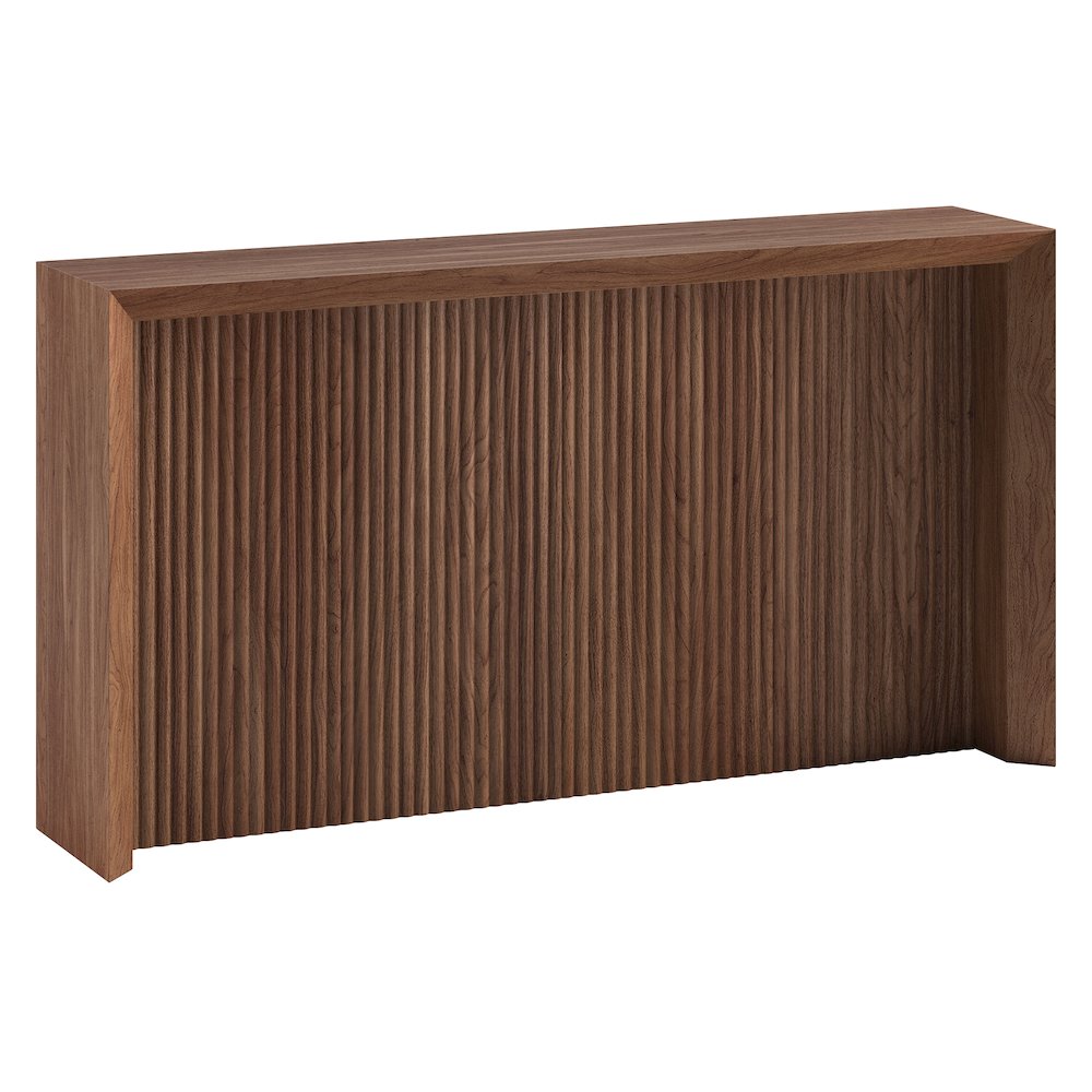 Piedmont 56" Wide Rectangular Console Table in Satin Walnut. Picture 1