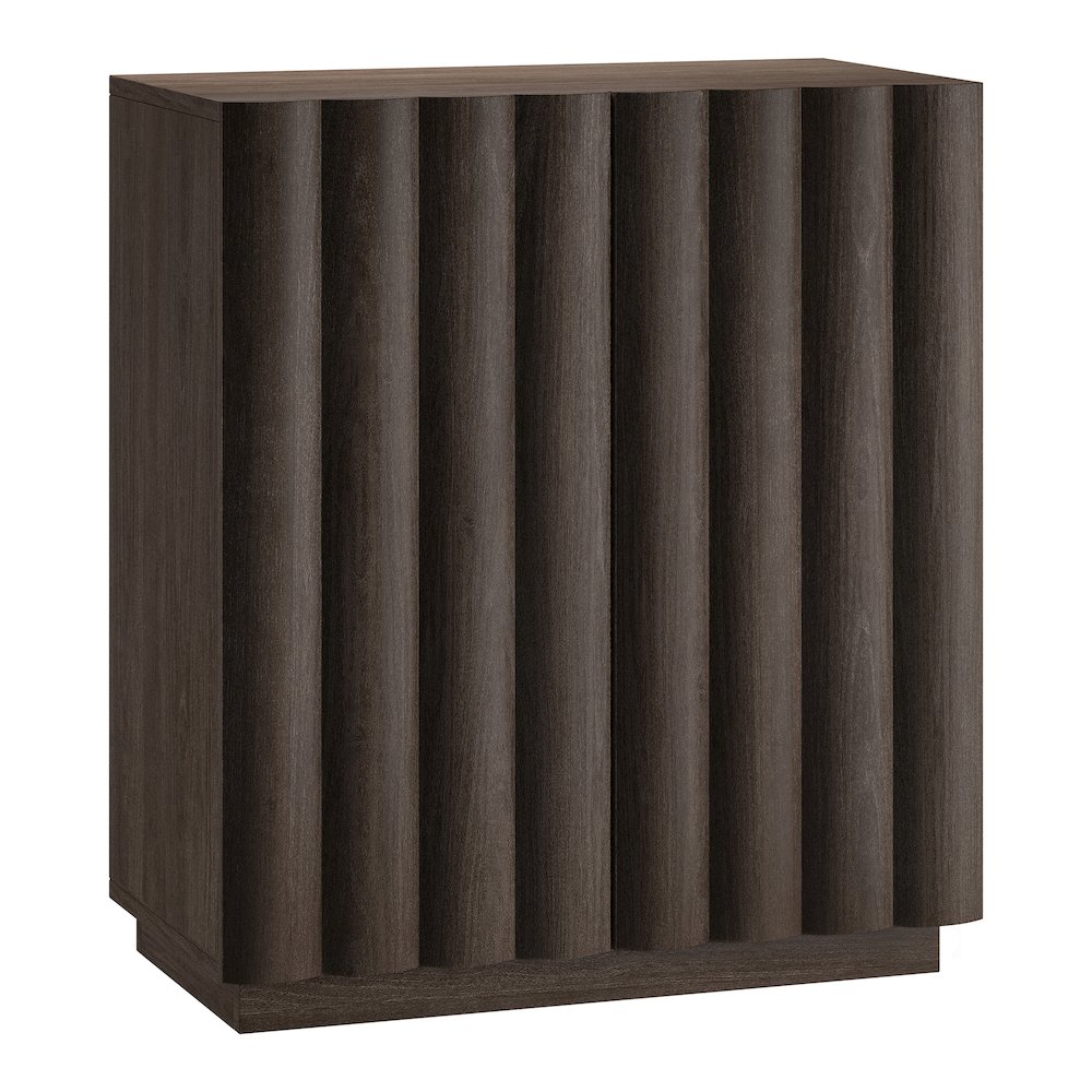 Henn&Hart 28'' Rectangular Fluted Accent Cabinet, Ribbed Sideboard Buffet. Picture 1