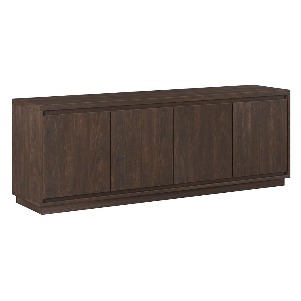 Presque Rectangular TV Stand for TV's up to 75" in Alder Brown. Picture 1