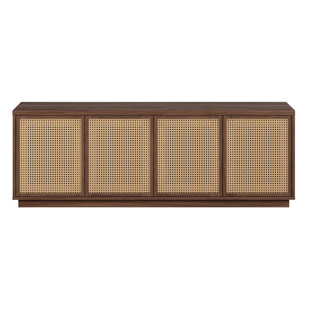 Pryce Rectangular TV Stand for TV's up to 78" in Satin Walnut. Picture 1
