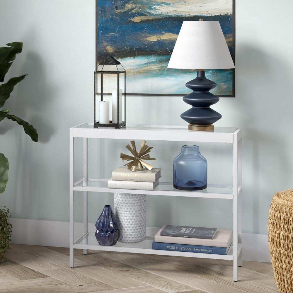 Alexis 36'' Wide Rectangular Console Table in White. Picture 2