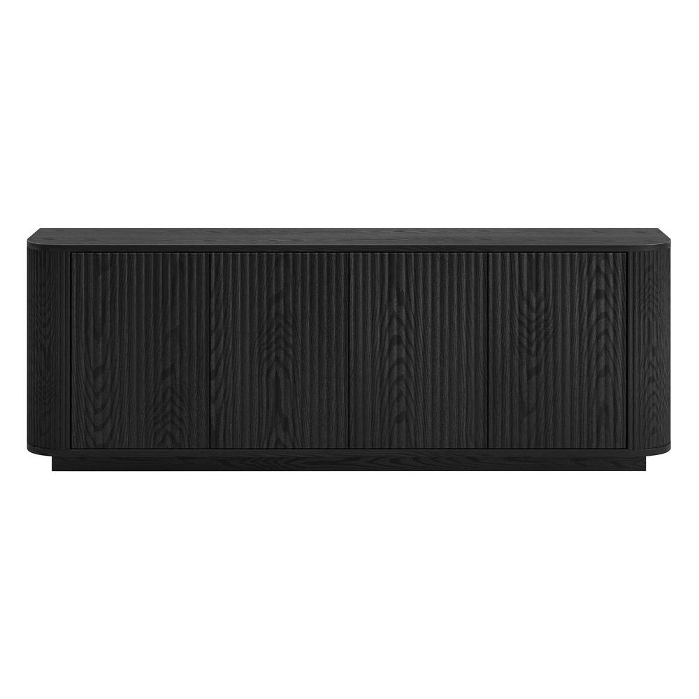 Canton Rectangular TV Stand for TV's up to 75" in Black Grain. Picture 2