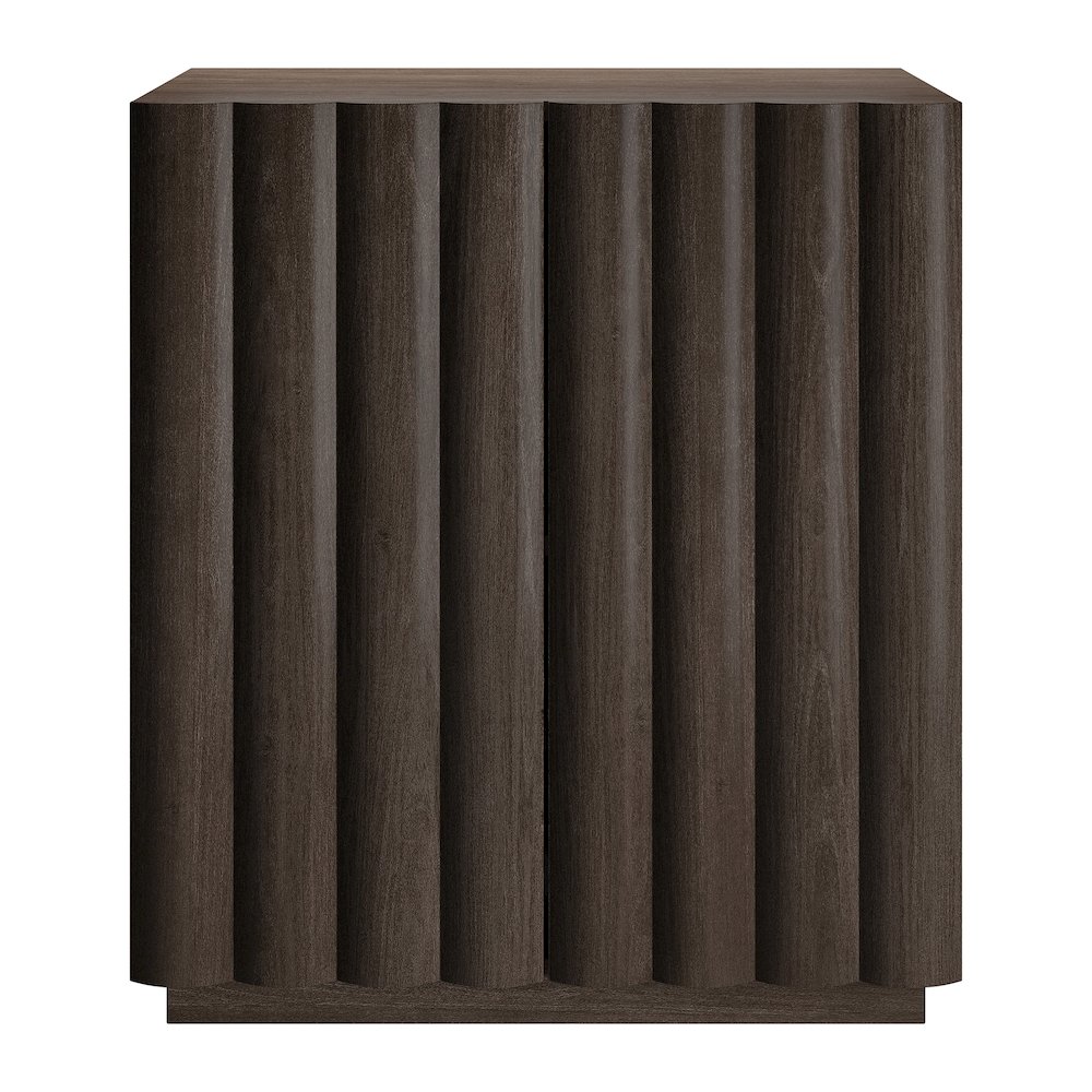 Henn&Hart 28'' Rectangular Fluted Accent Cabinet, Ribbed Sideboard Buffet. Picture 3