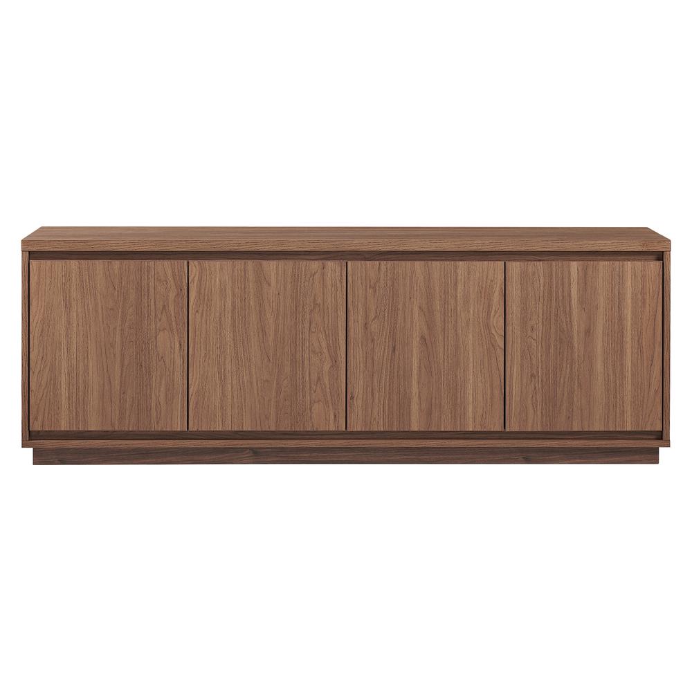 Presque Rectangular TV Stand for TV's up to 75" in Satin Walnut. Picture 1