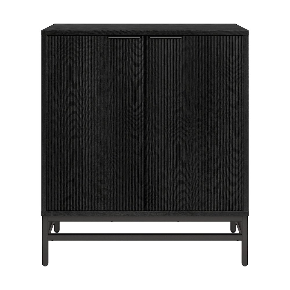 Montello 28" Wide Rectangular Accent Cabinet in Black Grain. Picture 2
