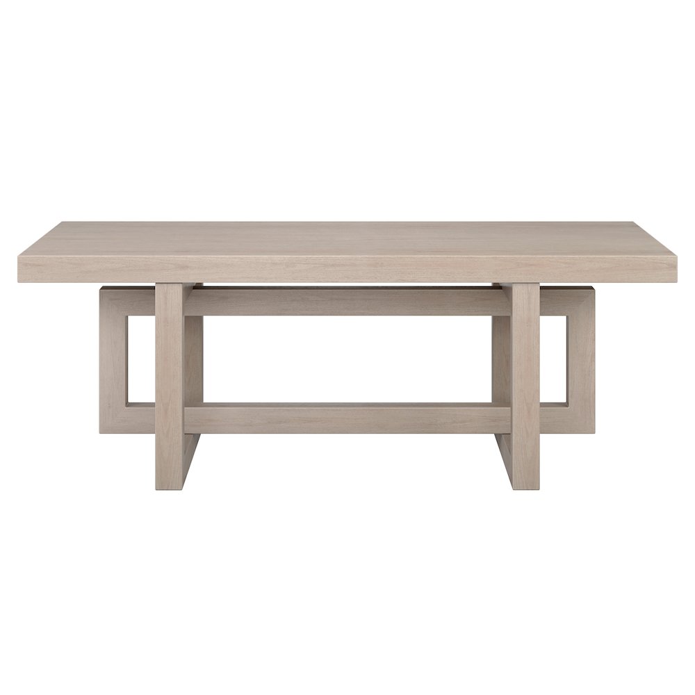 Breslow 47" Wide Rectangular Coffee Table in Alder White. Picture 2